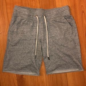 long grey shorts